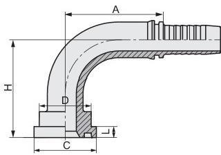 Export Forged 90° Elbow SAE Flange 6000 Psi Hydraulic Pipe Hose Connection Fitting