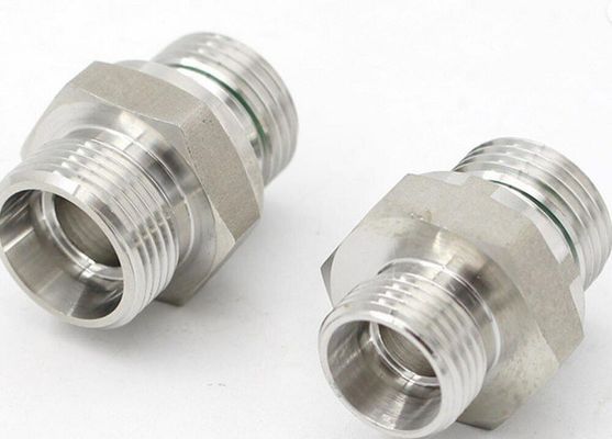 Roestvrij staal 1CB Gedrukt Nippel Standaard Metrisch Mannelijk Slangbuis Adapter Hydraulische Slang Adapter