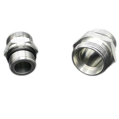 1CB Metrische slangadapter Man 24 Cone L. T / Bsp Man Hydraulische koolstofstaaladapters