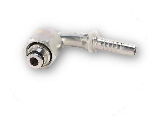 Gegalvaniseerde plaat 90 graden metrisch vrouwelijk 24 graden kegel O-ring 20591 Hydraulische slang fitting