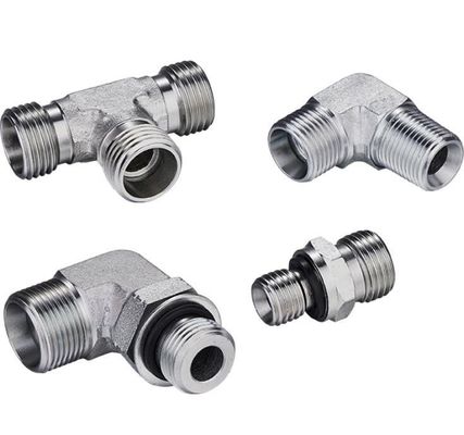 Gegalvaniseerde plaat 90 graden Bsp draad mannelijke verstelbare beet type stud einde met O-ring