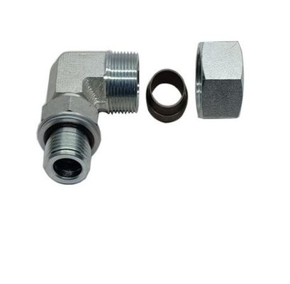 Ronde kop gegalvaniseerd plaat 90 Elbow Bsp O-ring adapters met uitstekende duurzaamheid