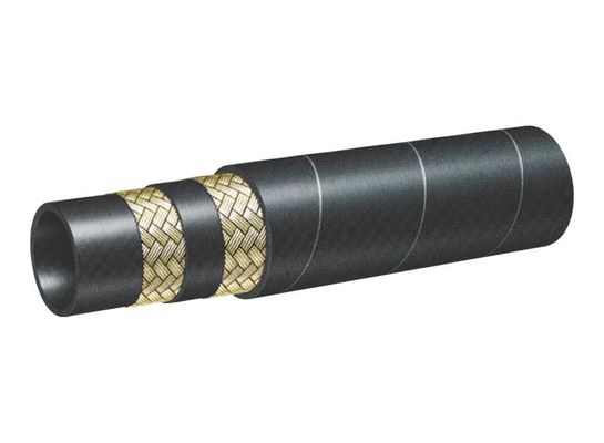 Op maat gemaakte staaldraad gevlochten / spiraalversterkte hydraulische olie rubber slang assemblage