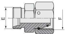 Hexagon Head DIN Bite Type Reducer Tube Adapter met draaiend knoop koolstofstaal Fitting 2c-W
