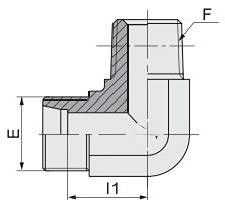 Hoge druk 90 graden Elbow 1CT9 Hydraulische buisbevestigingen met lange levensduur