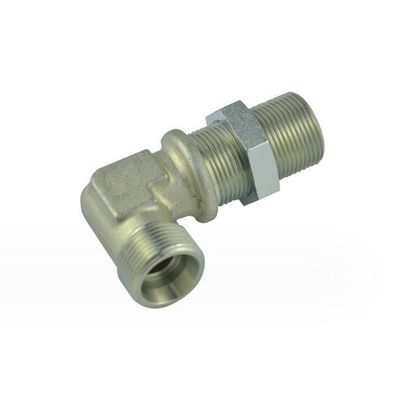Medium Carbon Steel Hydraulische slang 90° Elbow Bulkhead Fittings voor een soepele werking