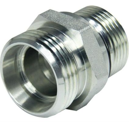 Pijpleidingen Verbind Bsp-draad 60 Stab-eindjes Hydraulische slangadapter Rubber slangpijp 1CB