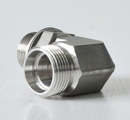 1CG9 Roestvrij staal BSP Metrisch mannelijk Hydraulische O-ring Afdichting Elbow Pipe Geaffineerd Fitting