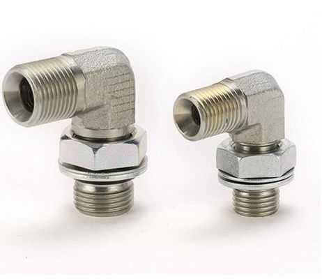 Roestvrij staal O-ring gezichtszegel 90 graden Unie 3/8 Elbow Fitting Customized Size
