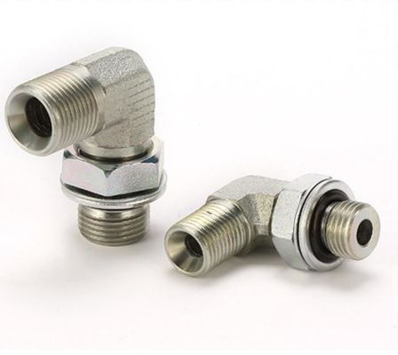 Roestvrij staal O-ring gezichtszegel 90 graden Unie 3/8 Elbow Fitting Customized Size
