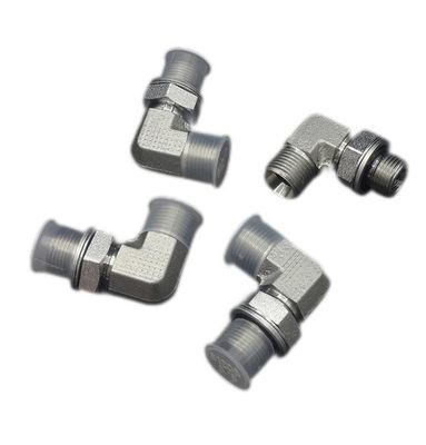 Roestvrij staal O-ring gezichtszegel 90 graden Unie 3/8 Elbow Fitting Customized Size
