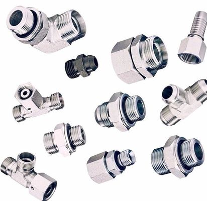 Hexagonaal koolstofstaal rechte externe draad Jic37 graden draad Hydraulisch overgangsgewricht