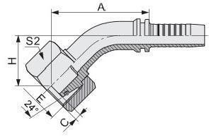 20411 Model NO. Vrouwelijke aansluiting Metrische hydraulische slang van roestvrij staal