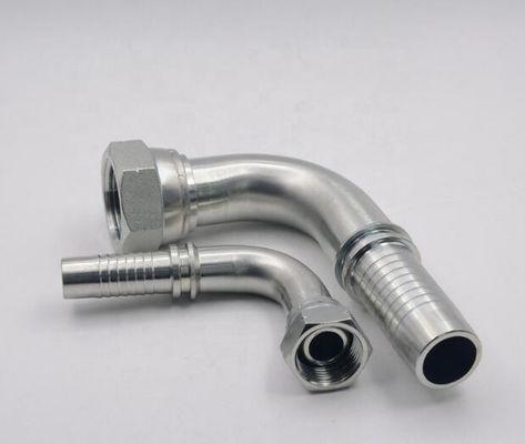 Gegalvaniseerde plaat Hydraulische slangtoepassingen roestvrij staal enkel hex 90 graden Bsp 22691