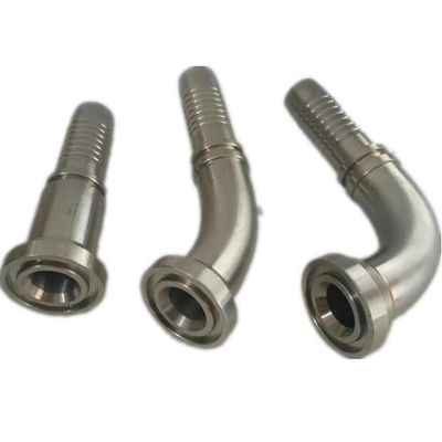 SAE roestvrij staal hydraulische krimpslang flenstering 45 Elbow Pipe Adapter