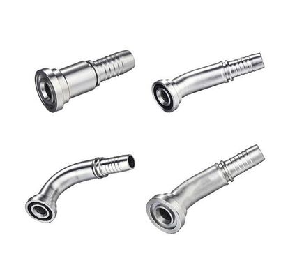 SAE roestvrij staal hydraulische krimpslang flenstering 45 Elbow Pipe Adapter